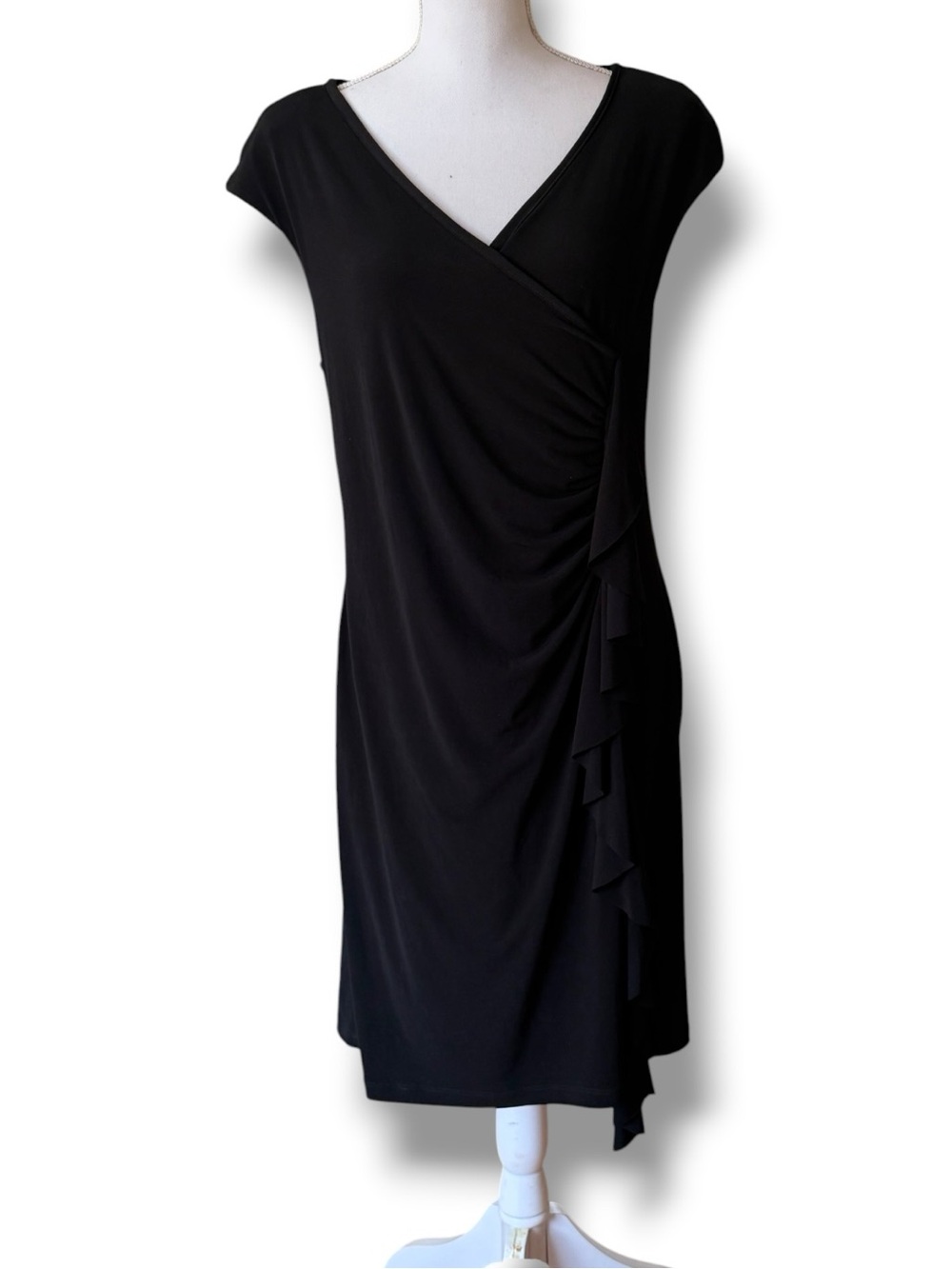 NWT Isabella Rodriguez Elegant Black Mid- Length Cocktail Dress Women’s Sz 10 - Picture 3 of 10